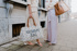 Immagine di Zaino e borsa Mommy Bag, bianco/nero/marrone