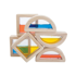 Immagine di Gioco in legno Water Blocks, beige/multicolore