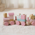 Immagine di Gioco in legno Trenino con costruzioni, rosa/multicolore