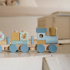 Immagine di Gioco in legno Trenino con costruzioni, celeste/multicolore