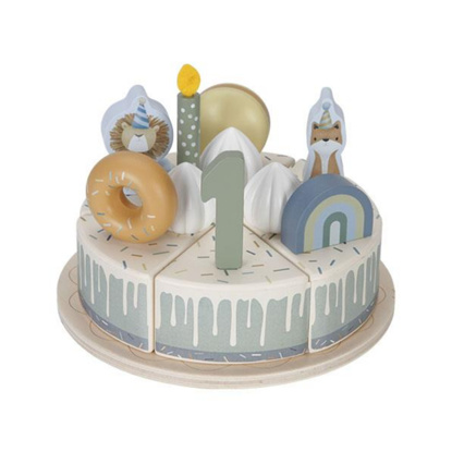 Immagine di Gioco in legno Torta di compleanno, celeste