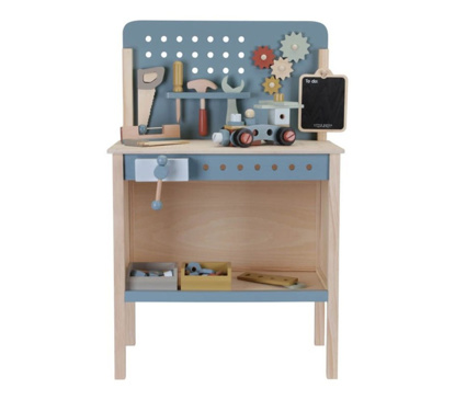 Immagine di Gioco in legno Banco da lavoro, celeste/multicolore