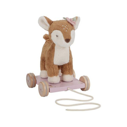 Immagine di Gioco in legno Cerbiatto trainabile, rosa/marrone