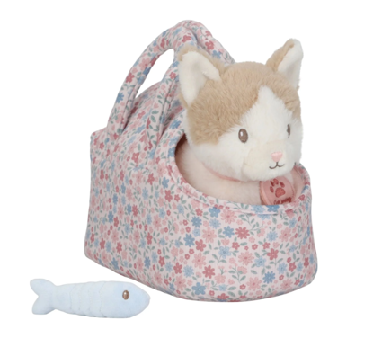 Immagine di Gioco morbido Gatto Marley con trasportino, multicolore