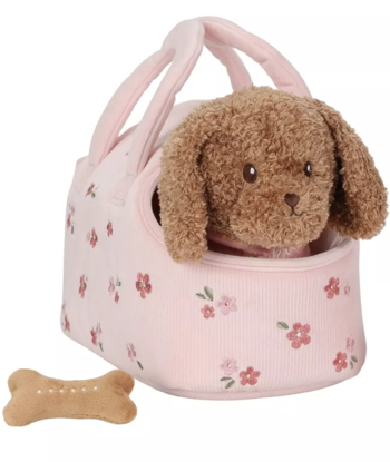 Immagine di Gioco morbido Cane Jackie con trasportino, multicolore